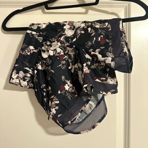 Athleta Patterned Mesh Racer Short Navy